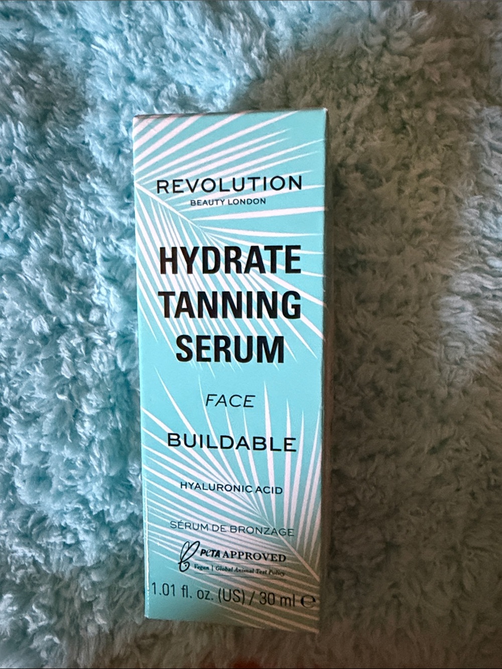 Revolution Hydrate Tanning Serum - Aqua Packaging